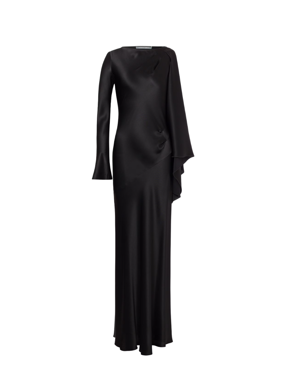 ワンピース A FERRETTI Woman Dress Black 04136621 0555 BLACK SILK SATIN DRESS